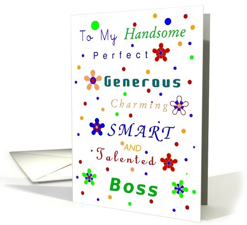 Boss's Day, Happy Boss's Day!, Compliments. card (692748)