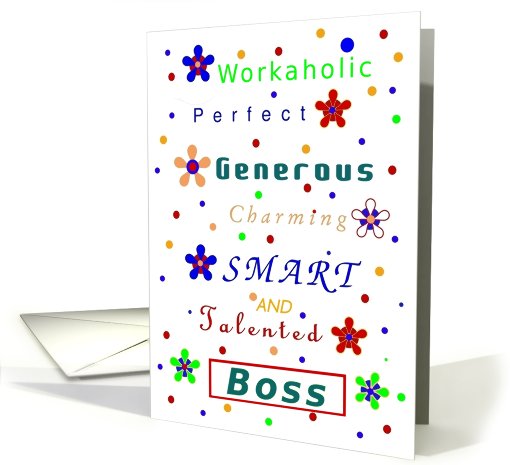 Happy Birthday for Workaholic Boss, Compliments card (695313)