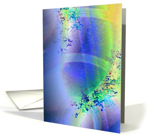 Summer Leaves, Abstract Digital Art card (697318)