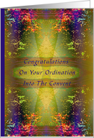 Nun, Congratulations, Ordination, Convent card
