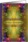 Rabbi, Congratulations, Ordination, Convent card
