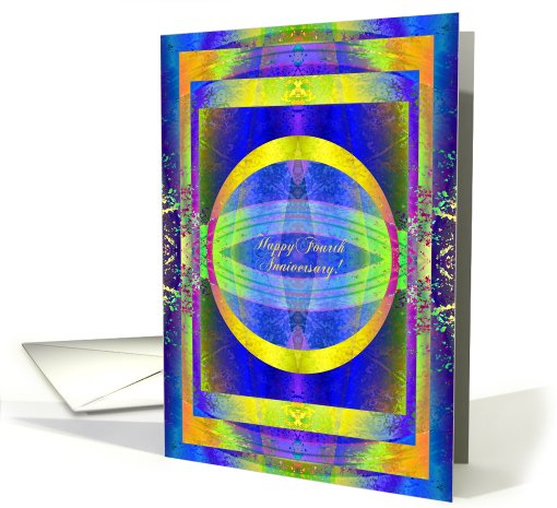 Happy Fourth Anniversary! card (698572)