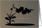 Thank You, Blank, Hawaiian Orchids, Shadow with Gradient Backdrop card