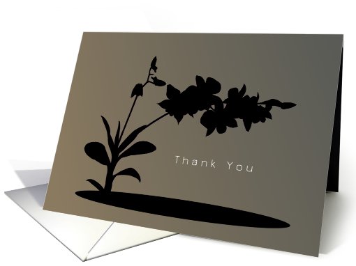 Thank You, Hawaiian Orchids, Shadow with Gradient Backdrop card