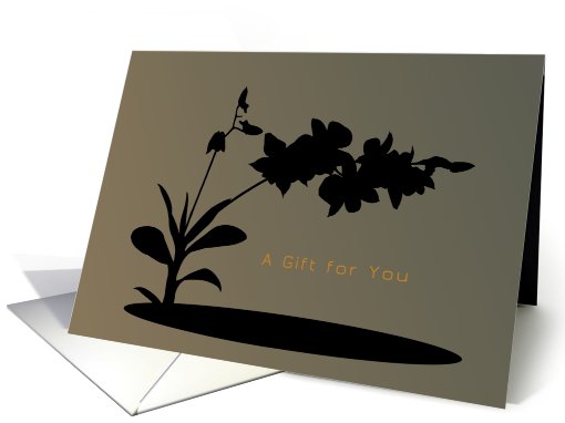 Money Enclosed,A Gift for You, Hawaiian Orchid, Shadow Art card