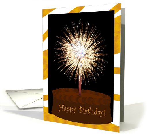 From All of Us, Happy Birthday! Cake with One Candle, Humor card