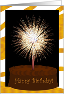 From All of Us, Happy Birthday! Cake with One Candle, Humor card