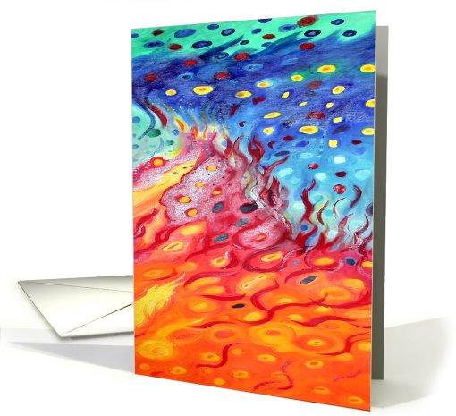 Abstract Oil Painting (reproduction), Lava and Water card (770530)
