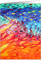 Abstract Oil Painting (reproduction), Lava and Water card