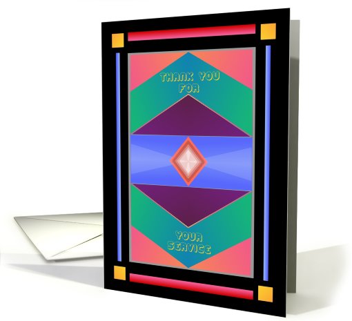 Thank You for Your Service, Contemporary Gem Digital Design card
