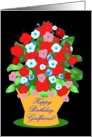 Adult, Sexy, Girlfriend, Happy Birthday! Floral Planter card