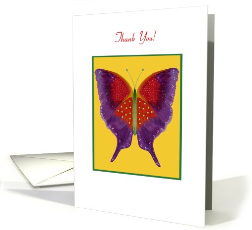 Thank You, Butterfly Collection - blank inside card (778218)