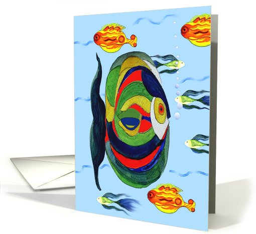 Happy BIrthday! Colorful Fish card (783898)