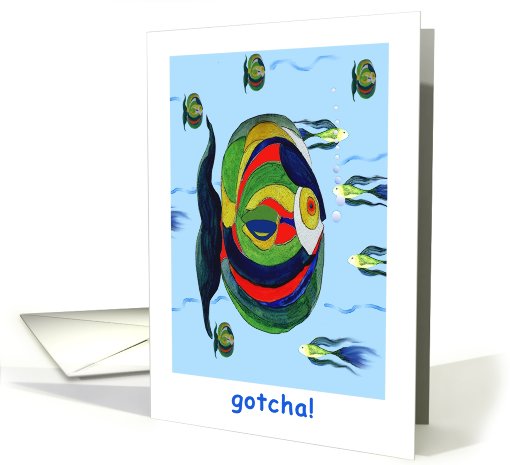Gotcha Day! for Daughter, Colorful Fish at Sea card (783945)