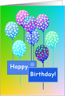 Happy Birthday, Colorful Balloons card