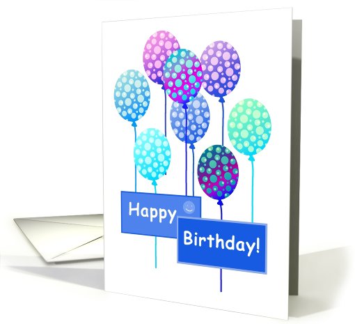 Happy Birthday, Colorful Balloons, From Both of Us card (785801)