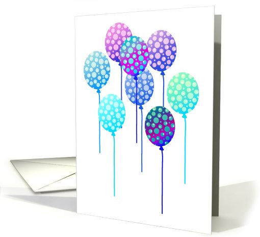 Colorful Balloons card (786345)
