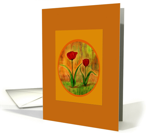 Spring Equinox, Two Red Tulips card (790899)