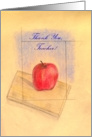 Thank You, Teacher, An Apple for My Teacher - Watercolor Reproduction card