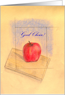 Weight Loss Encouragement, An Apple a Day, Watercolor Reproduction card