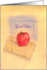 Weight Loss Encouragement, An Apple a Day, Watercolor Reproduction card