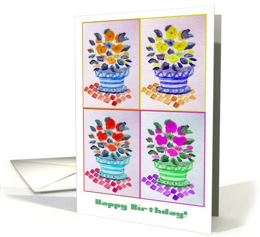 Happy Birthday from All of Us, Window Box Flowers,... (798802)