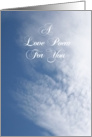 A Love Poem, Love and Romance, Blue Sky Cloudy Sky card
