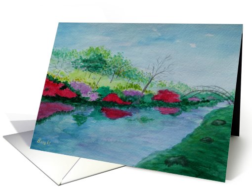 Note Card, Spring Creek with Bridge card (810552)