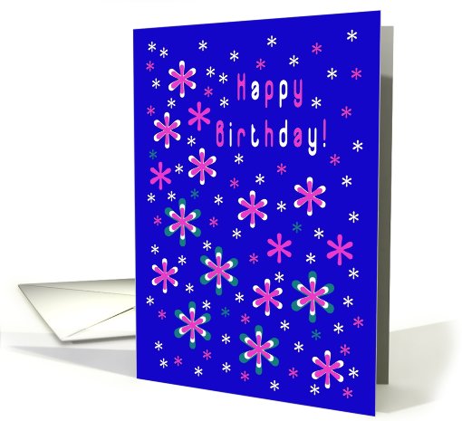Happy Birthday with A Splash of Flowers card (810568)
