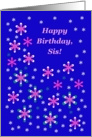 Happy Birthday, Sis! A Splash of Flowers card