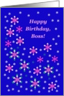 Happy Birthday, Boss! (female) A Splash of Flowers card