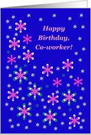 Happy Birthday, Co-worker!, A Splash of Flowers card