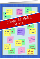 Happy Birthday, Mom!, Message Board card