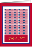 July 4, 1776, 50 Flags Patriot’s Card