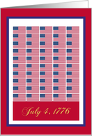 Note Card, July 4, 1776, 50 Flags Patriot’s Card