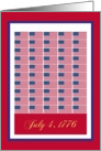 Note Card, July 4, 1776, 50 Flags Patriot’s Card