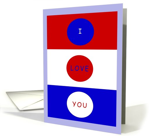 Red, White and Blue, I Love You card (815428)