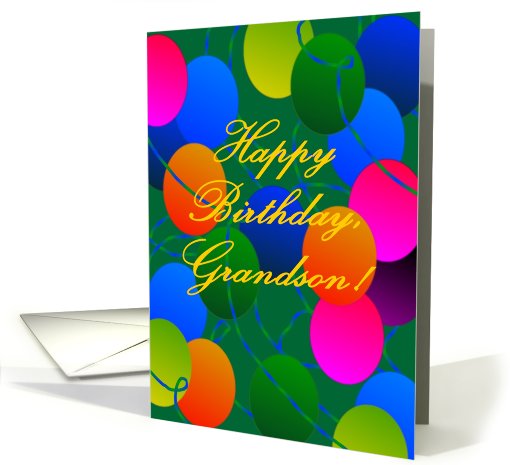 Grandson, Happy Birthday!, Life is a Party card (819525)