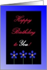 Happy Birthday to You, Blue Flowers card