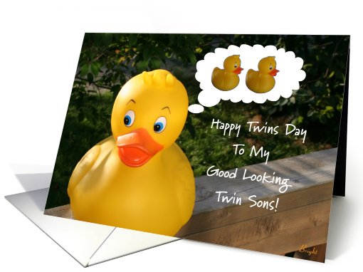Parent to Boy Twins, Happy Twins Day! card (822291)