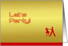 Let’s Party, Invitation, 50s Hip Sock Hop card