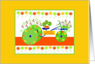 Nana, Speedy Recovery! Garden Flower Messenger Bike card