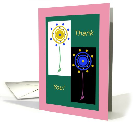 Volunteer, Thank You! Two Flowers card (826865)