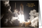 Promotion, Congratulations! NASA Space Shuttle Launch card