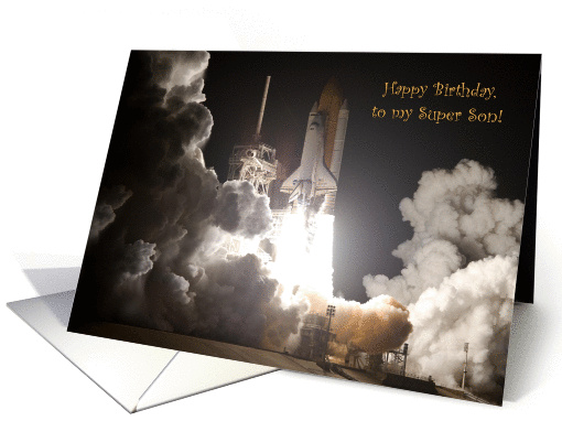 Son, Happy Birthday! NASA Space Shuttle Endeavour Launch card (829933)
