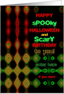 Happy Birthday on Halloween! Hypnotic and Scary card