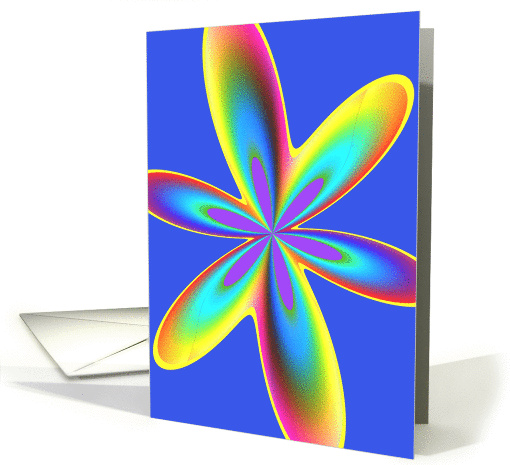 Rainbow Flower, Note Card, blank inside card (832805)