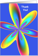 Thank You!, Rainbow Flower, blank inside card