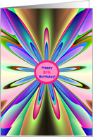 Happy 8th Birthday To You! Rainbow Petals card
