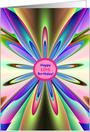 Happy 10th Birthday To You! Rainbow Petals card